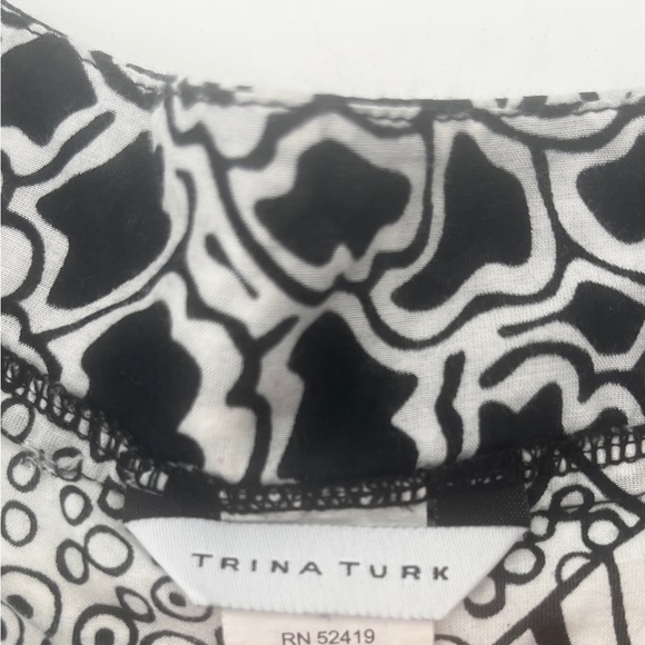 Trina Turk Cotton and Silk Sheer Tunic - Size Medium - Picture 3 of 12
